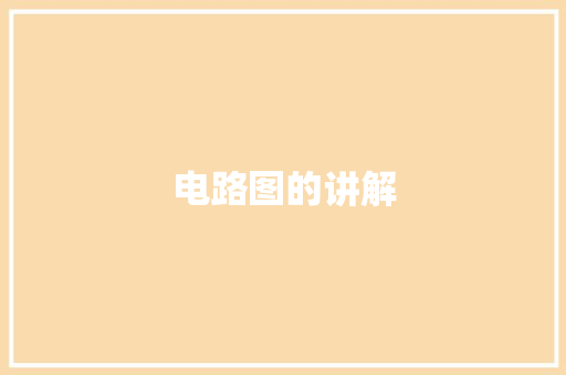 电路图的讲解