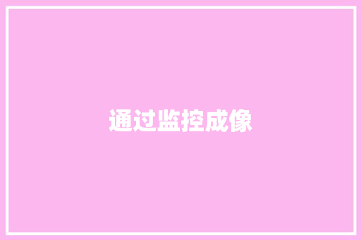 通过监控成像