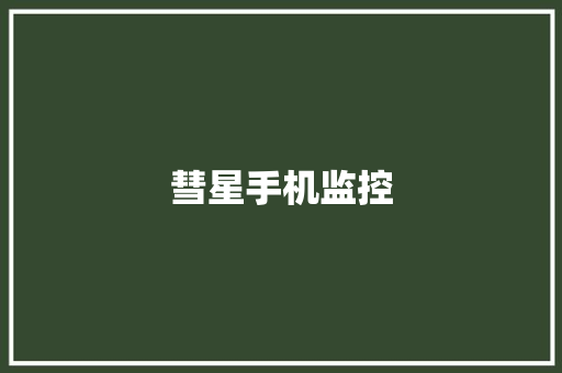 彗星手机监控