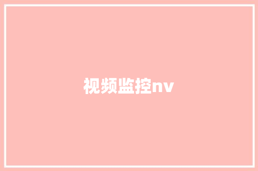 视频监控nv