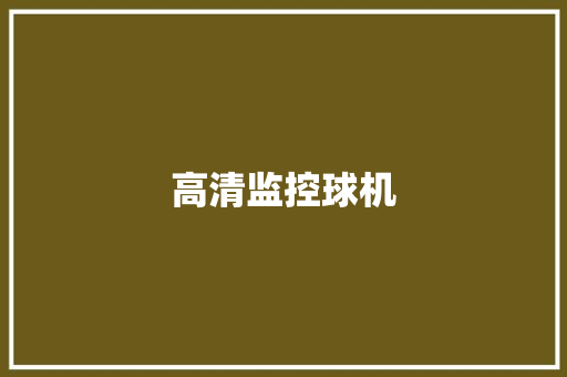 高清监控球机