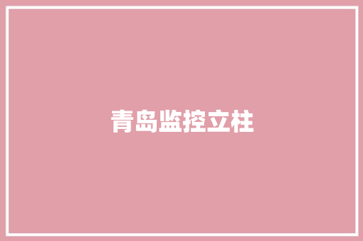 青岛监控立柱