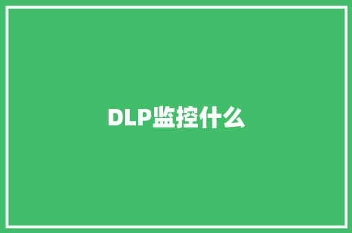 DLP监控什么