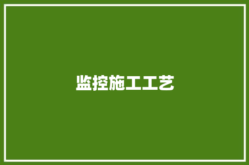 监控施工工艺
