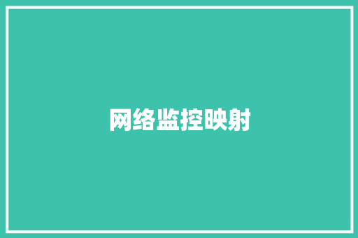 网络监控映射