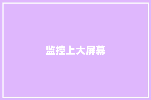 监控上大屏幕