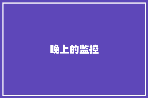 晚上的监控