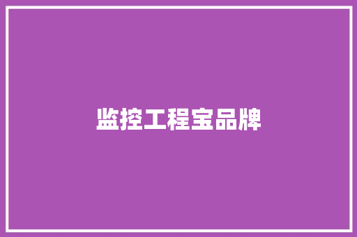 监控工程宝品牌
