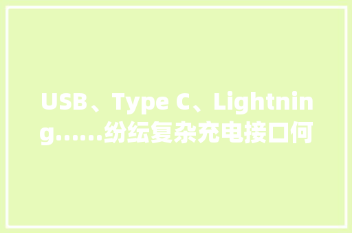USB、Type C、Lightning……纷纭复杂充电接口何时统一标准？