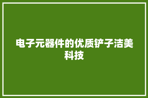 电子元器件的优质铲子洁美科技
