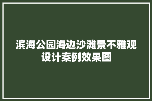 滨海公园海边沙滩景不雅观设计案例效果图