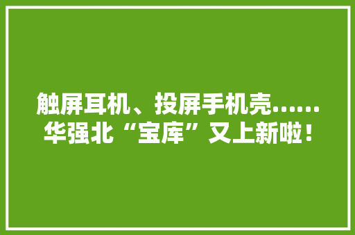 触屏耳机、投屏手机壳……华强北“宝库”又上新啦！