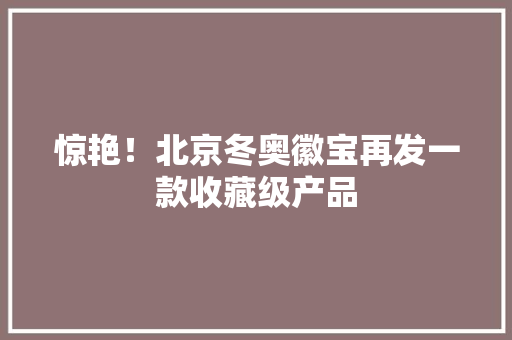惊艳！北京冬奥徽宝再发一款收藏级产品