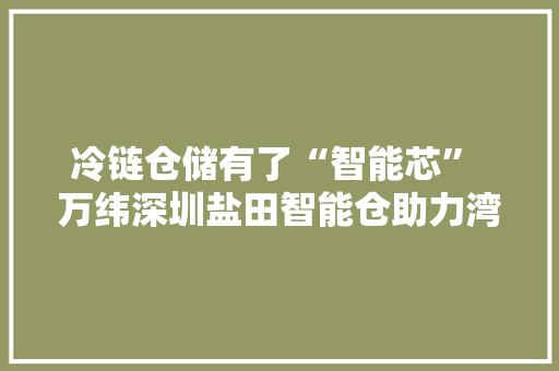 冷链仓储有了“智能芯” 万纬深圳盐田智能仓助力湾区生活加速度 冷链仓储有了“智能芯” 万纬深圳盐田智能仓助力湾区生活加速度 互联通信