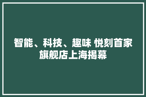智能、科技、趣味 悦刻首家旗舰店上海揭幕