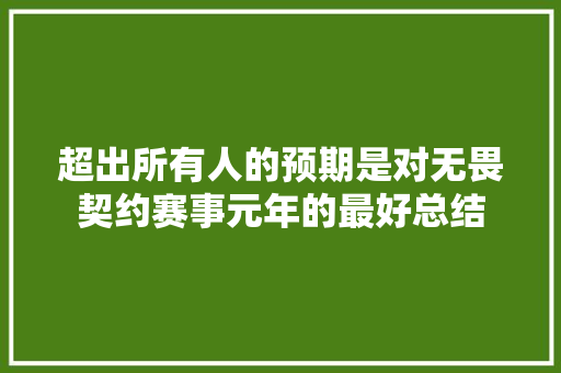 超出所有人的预期是对无畏契约赛事元年的最好总结
