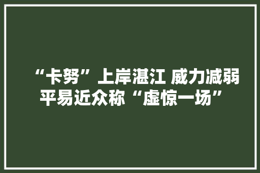 “卡努”上岸湛江 威力减弱平易近众称“虚惊一场”