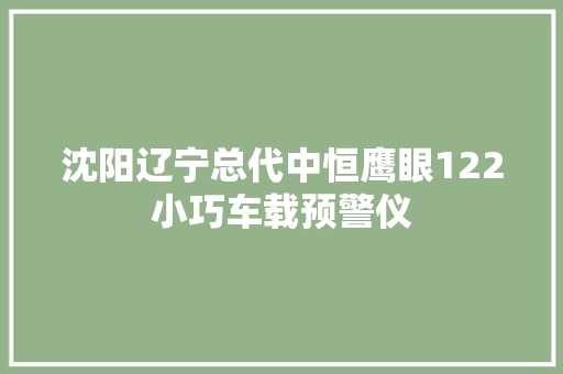 沈阳辽宁总代中恒鹰眼122小巧车载预警仪