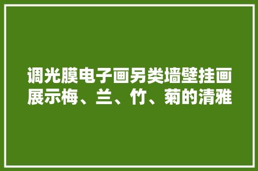 调光膜电子画另类墙壁挂画展示梅、兰、竹、菊的清雅恬澹