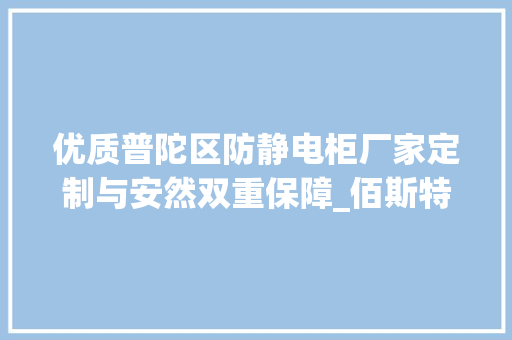 优质普陀区防静电柜厂家定制与安然双重保障_佰斯特POUSTO