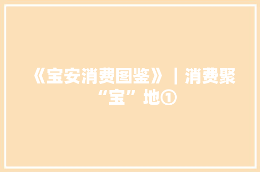 《宝安消费图鉴》｜消费聚“宝”地①