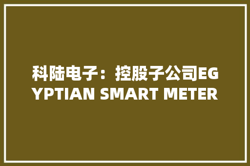 科陆电子：控股子公司EGYPTIAN SMART METERS COMPANY注册地及经营地在埃及将加强外汇治理降低汇率波动影响