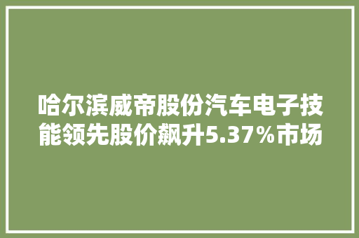 哈尔滨威帝股份汽车电子技能领先股价飙升5.37%市场占比超60% 哈尔滨威帝股份汽车电子技能领先股价飙升5.37%市场占比超60% 智能家居