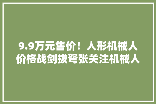 9.9万元售价！人形机械人价格战剑拔弩张关注机械人ETF（562500） 9.9万元售价！人形机械人价格战剑拔弩张关注机械人ETF（562500） 互联通信