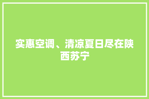 实惠空调、清凉夏日尽在陕西苏宁 实惠空调、清凉夏日尽在陕西苏宁 智能家居