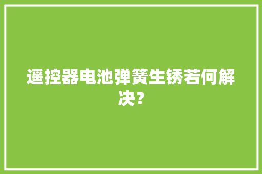 遥控器电池弹簧生锈若何解决？ 遥控器电池弹簧生锈若何解决？ 智能家居