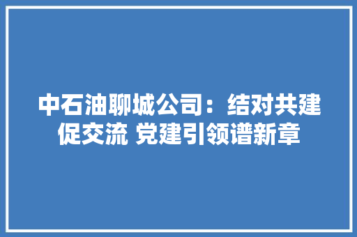 中石油聊城公司：结对共建促交流 党建引领谱新章