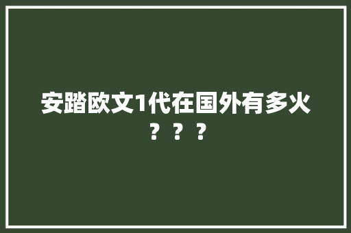 安踏欧文1代在国外有多火？？？