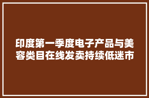 印度第一季度电子产品与美容类目在线发卖持续低迷市场或需调解