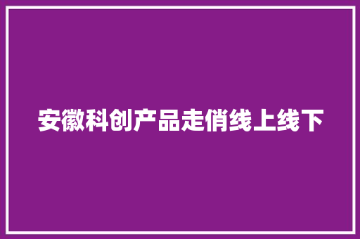 安徽科创产品走俏线上线下 安徽科创产品走俏线上线下 智能科技