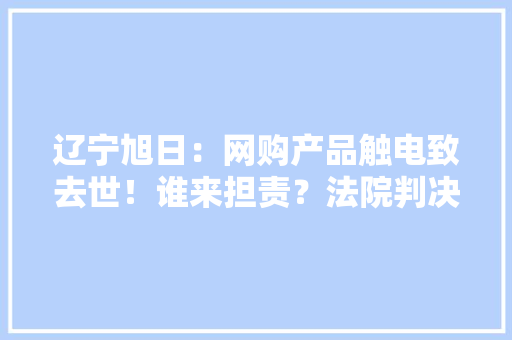 辽宁旭日：网购产品触电致去世！谁来担责？法院判决来了