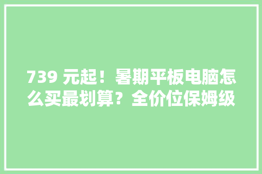 739 元起！暑期平板电脑怎么买最划算？全价位保姆级推荐...
