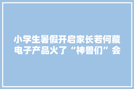 小学生暑假开启家长若何藏电子产品火了“神兽们”会找到吗？