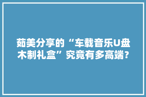 茹美分享的“车载音乐U盘木制礼盒”究竟有多高端？
