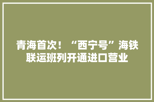 青海首次！“西宁号”海铁联运班列开通进口营业