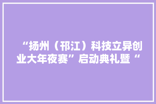 “扬州（邗江）科技立异创业大年夜赛”启动典礼暨“视觉大年夜模型立异论坛”成功举办 “扬州（邗江）科技立异创业大年夜赛”启动典礼暨“视觉大年夜模型立异论坛”成功举办 智能科技