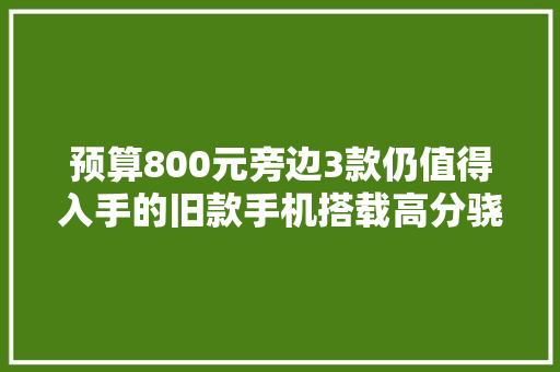 预算800元旁边3款仍值得入手的旧款手机搭载高分骁龙天玑芯片 预算800元旁边3款仍值得入手的旧款手机搭载高分骁龙天玑芯片 互联通信