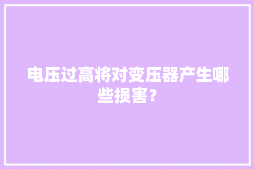 电压过高将对变压器产生哪些损害？