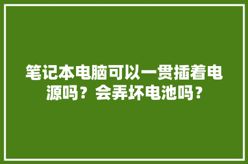 笔记本电脑可以一贯插着电源吗？会弄坏电池吗？