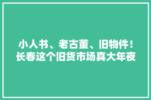 小人书、老古董、旧物件！长春这个旧货市场真大年夜淘宝圣地啊 小人书、老古董、旧物件！长春这个旧货市场真大年夜淘宝圣地啊 人工智能