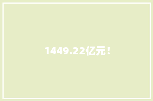 1449.22亿元！