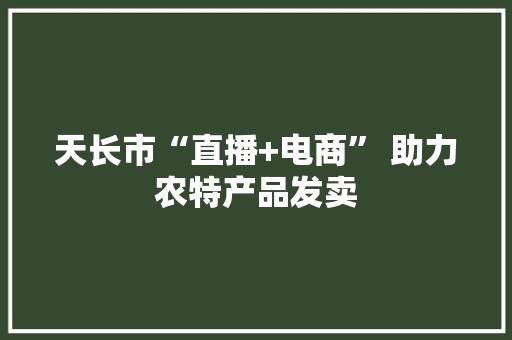 天长市“直播+电商” 助力农特产品发卖 天长市“直播+电商” 助力农特产品发卖 智能科技