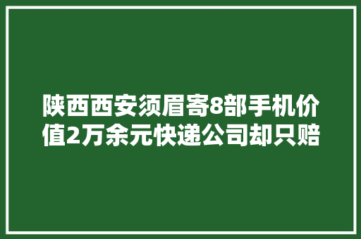 陕西西安须眉寄8部手机价值2万余元快递公司却只赔百元运费