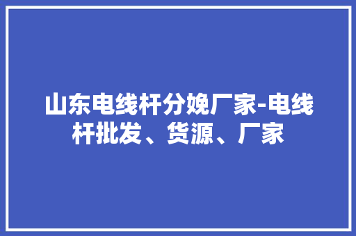山东电线杆分娩厂家-电线杆批发、货源、厂家 山东电线杆分娩厂家-电线杆批发、货源、厂家 人工智能