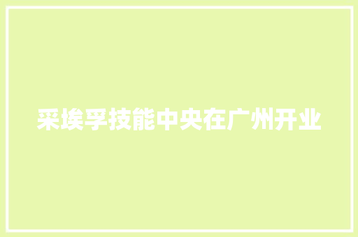 采埃孚技能中央在广州开业 采埃孚技能中央在广州开业 人工智能