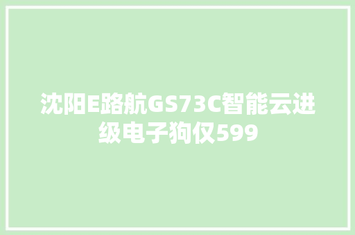 沈阳E路航GS73C智能云进级电子狗仅599